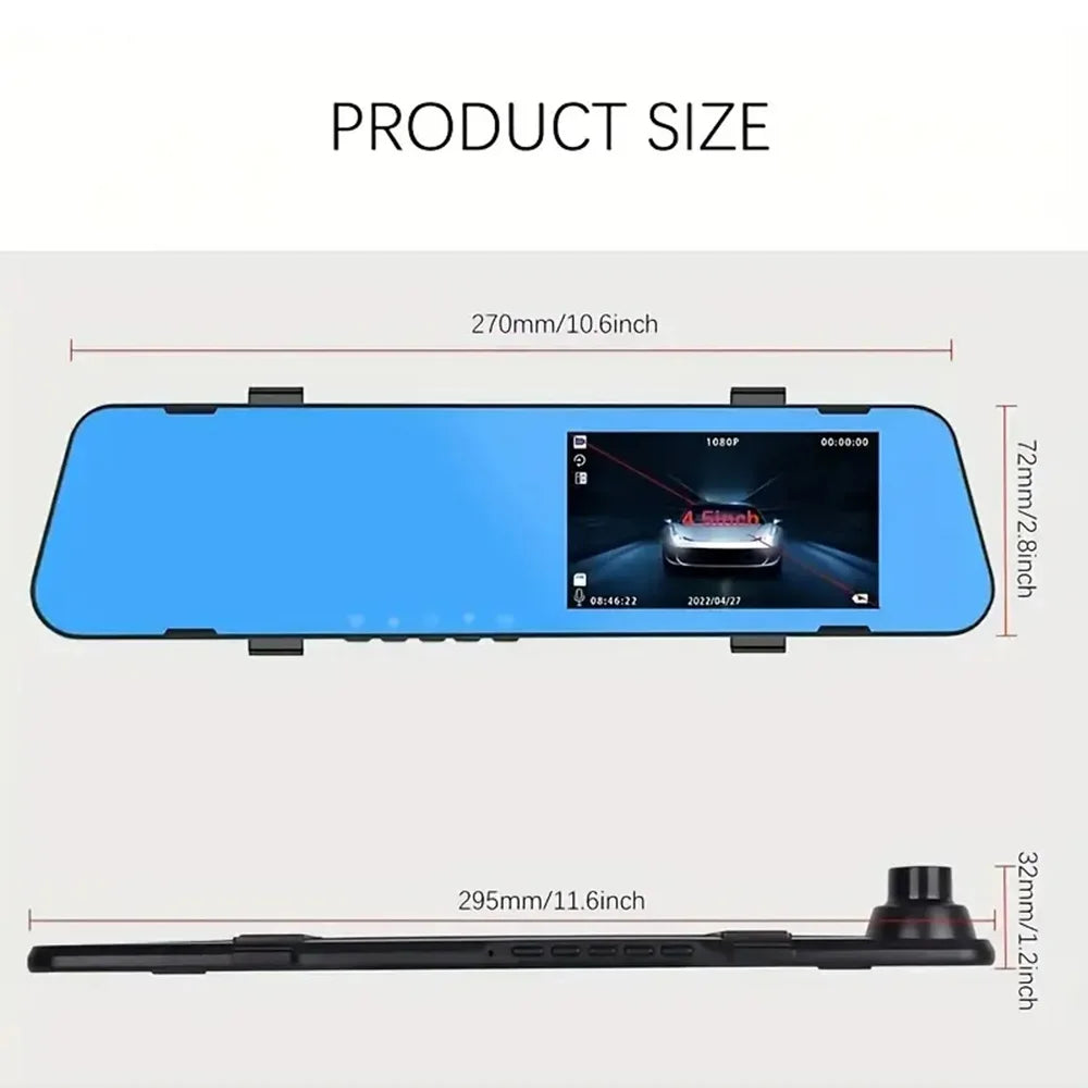 Mirror DVR Car 1080P Video Recorder Front Rear View Camera car recording