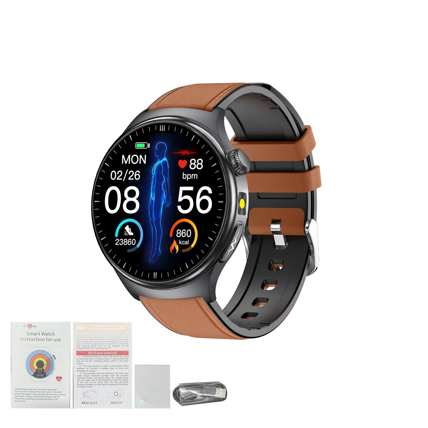 Touchscreen Smartwatch Smart Health Watch with 1.43-Inch Touchscreen BT Calling Activity Tracker Multiple Sports Modes