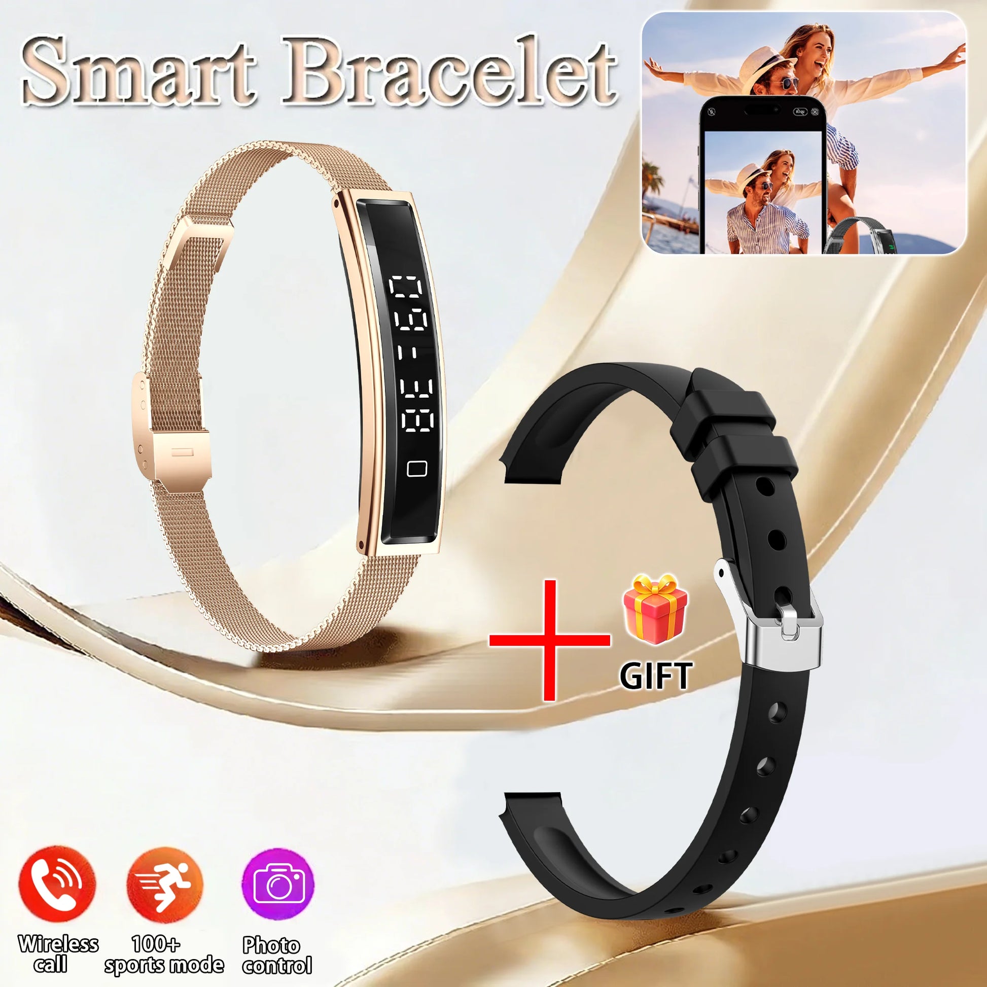 2026 Women Smart Bracelet With Heart Rate Monitor Activity Fitness Tracker Sports Wristband Waterproof Smart Watch Men Smartband
