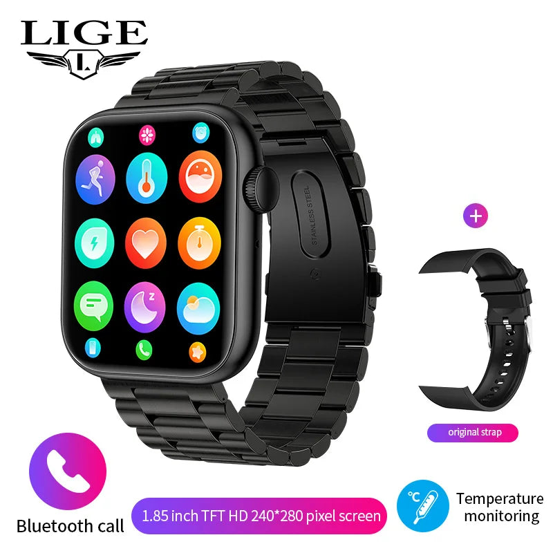 New Smart Watch For Men Full Touch Screen Bluetooth Call Waterproof Watches Sport Fitness Tracker Smartwatches Lady Reloj Mujer