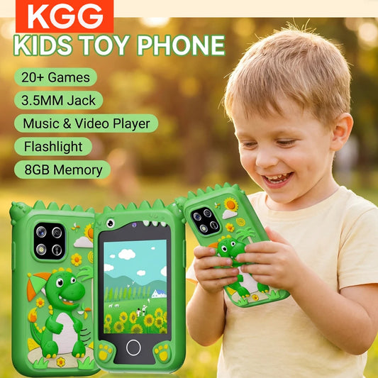 Educational Smart Phone Toy Toddlers Touchscreen Camera, MP3 Player & Learning Games Kids Pretend Mobile Phone Boy Girl Ages 3-8