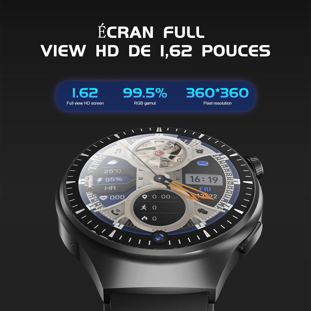 SERVO KOM11 4G LTE Smartwatch Phone One SIM Card Android System Front Camera Face Unlcok WiFi Waterproof Touch Screen Smartphone