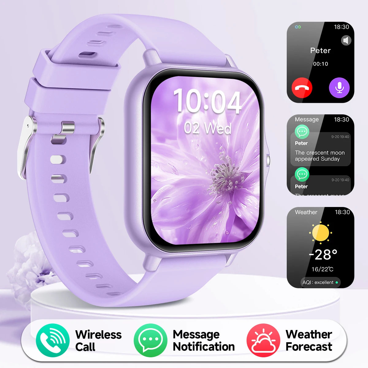 New Smartwatch 1.83-inch Touch Screen Voice Assistant Camera Control Bluetooth Call for Android/IOS Sports Watch Men Women 2026