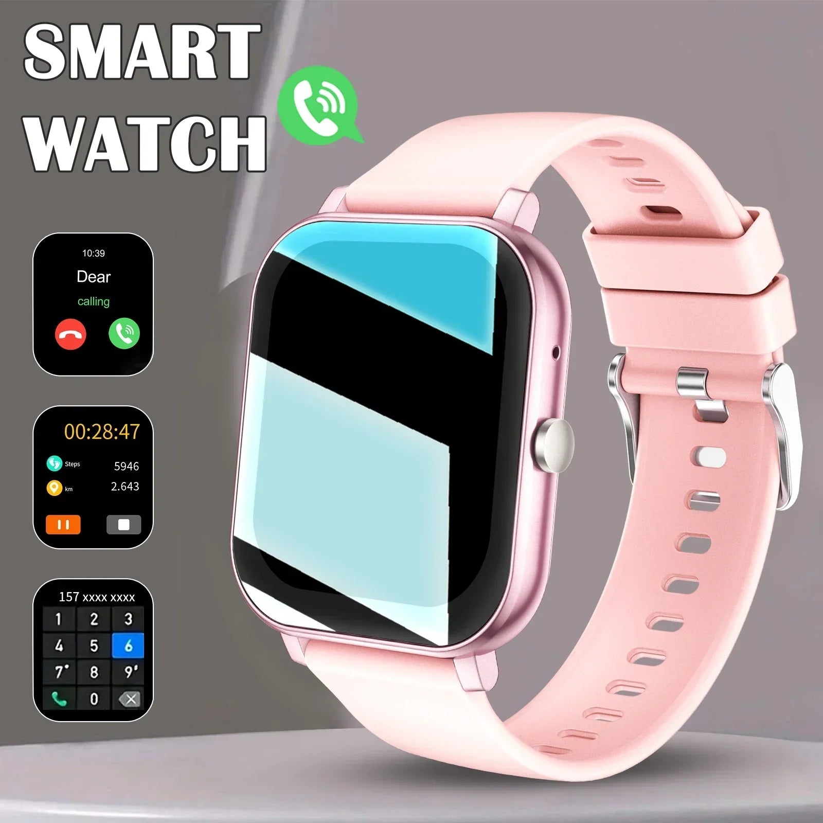 Smart Watch Multi-functional sports smart watch ,Wireless Calling, Personalized the Watch Faces,Music control