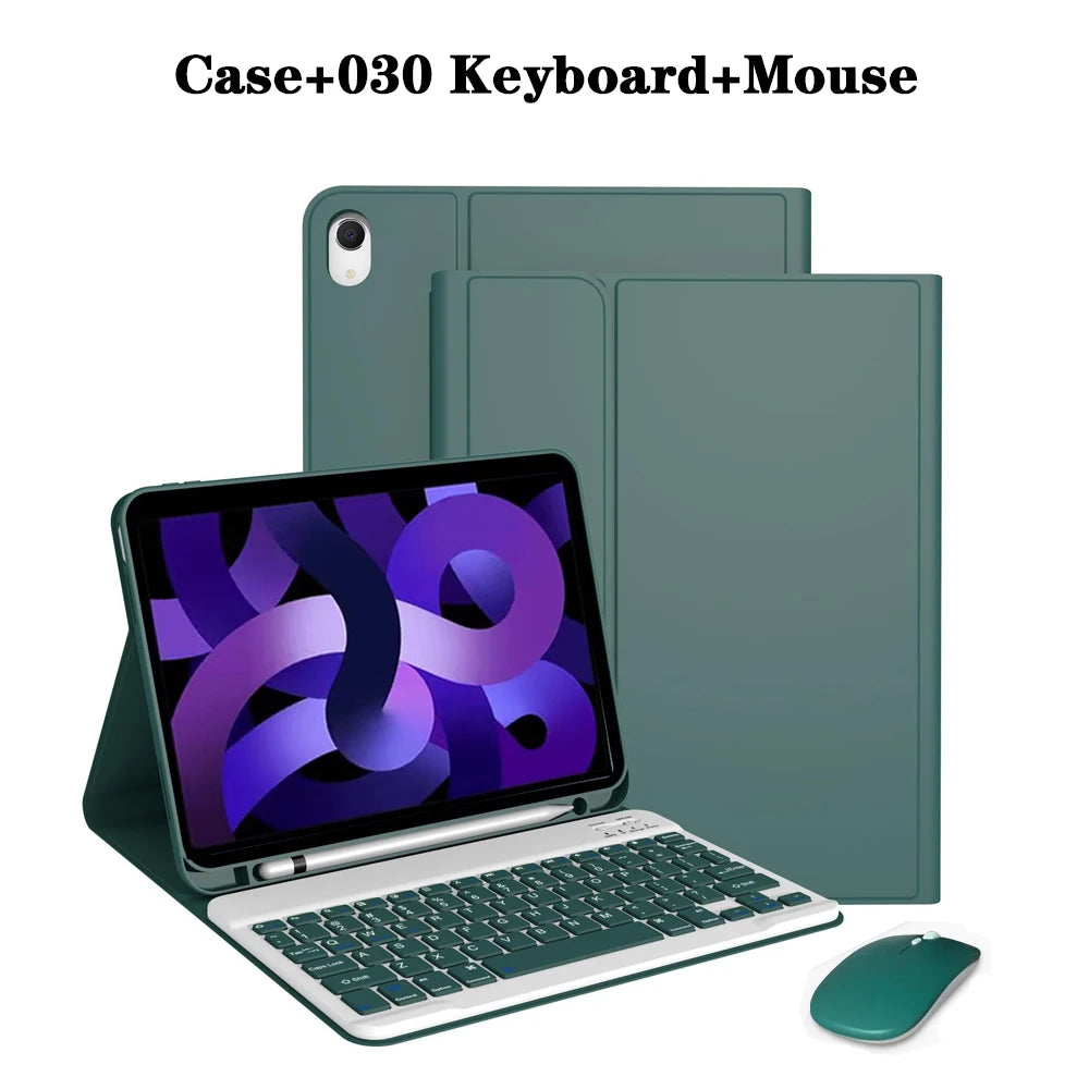 Tablet Case for iPad Air 11 inch(M2/M3/M4),Detachable Keyboard Case for iPad Air 4th/5th Gen 10.9 lnch with Case Pencil Holder