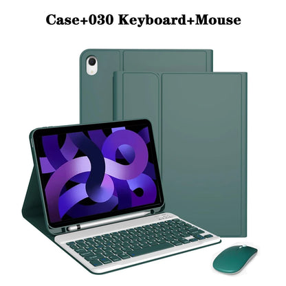 Tablet Case for iPad Air 11 inch(M2/M3/M4),Detachable Keyboard Case for iPad Air 4th/5th Gen 10.9 lnch with Case Pencil Holder