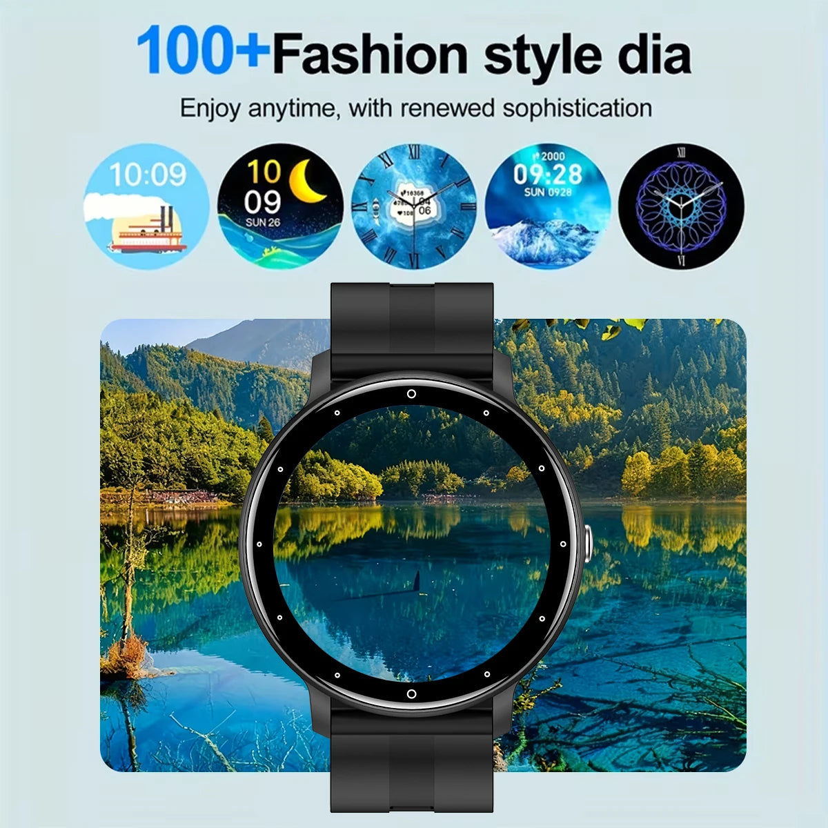 NEW 1.5-inch Screen Smartwatch for Android/IOS Wireless Call Camera Control Custom the Dial Voice Microphone Men Women Gifts