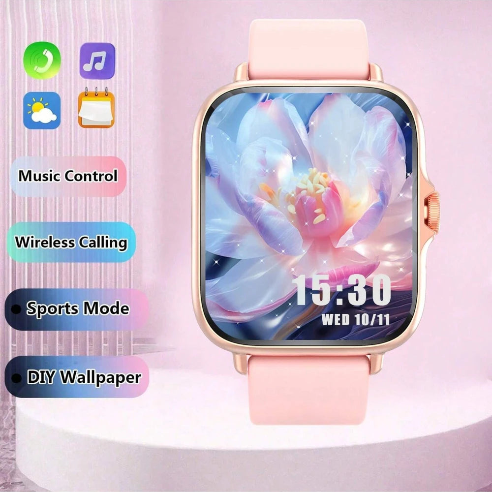 Smart Watch, Wireless Call/Dial, Multiple APP Alerts, Sports Watch, Customized Wallpaper, iPhone/Andriod