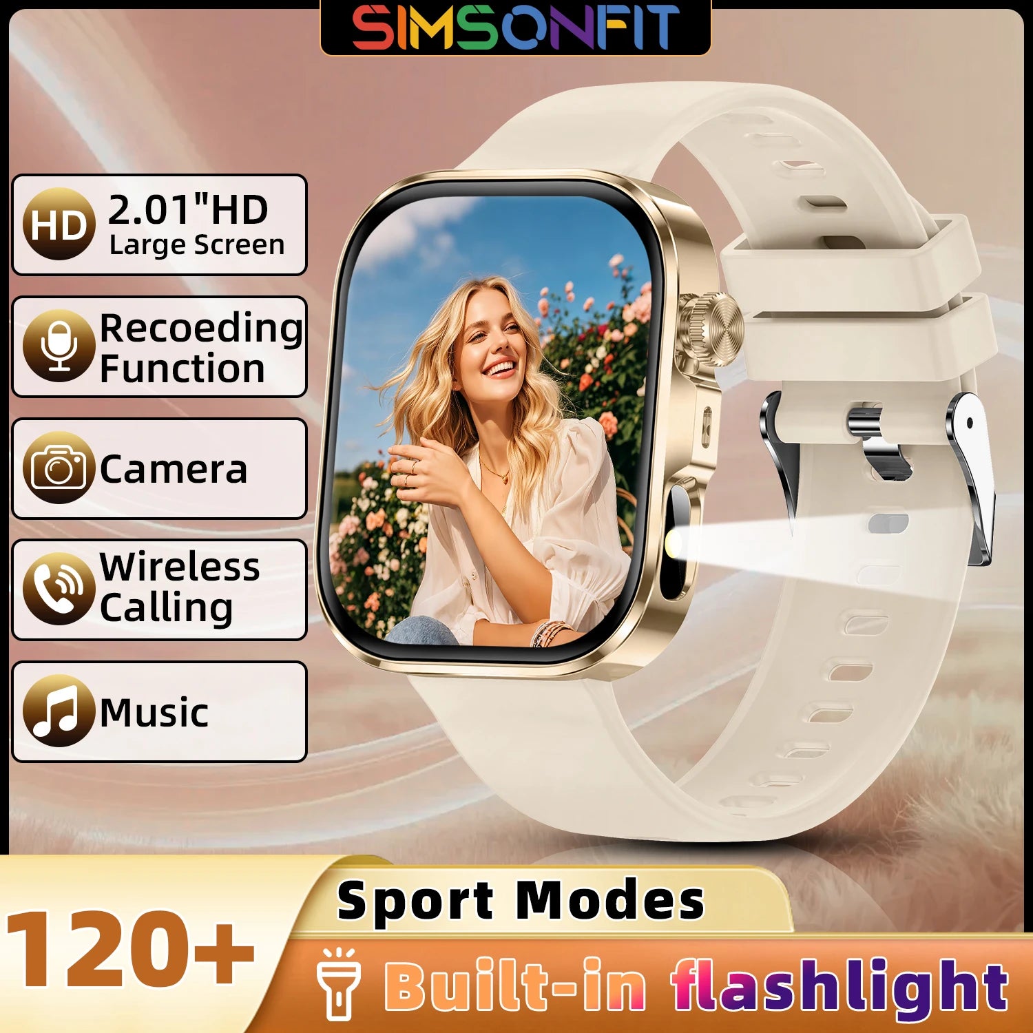 New Fashion Smart Watch for Android/IOS 2.01'Display Voice Assistant Bluetooth Call Phone Answer Sport Fitness Tracker Men Women