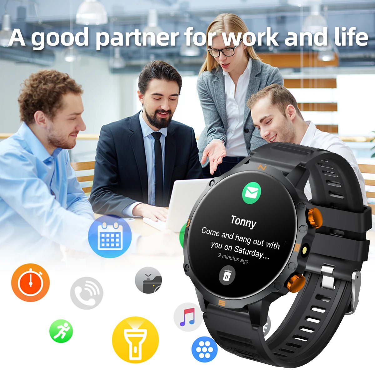 2026 NEW Smartwatch for Android/IOS Bluetooth Call Answer Music Player Multi-sports Modes Custom Dial Sport Watch Men Women