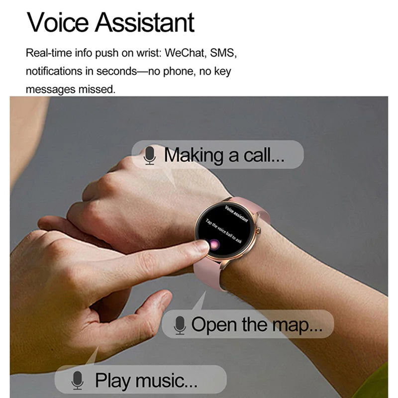 2026 New Smart Watch Women 466*466 AMOLED 1.43" HD Screen Always Display Time IP68 Waterproof Sports Bluetooth Call Smart Watch