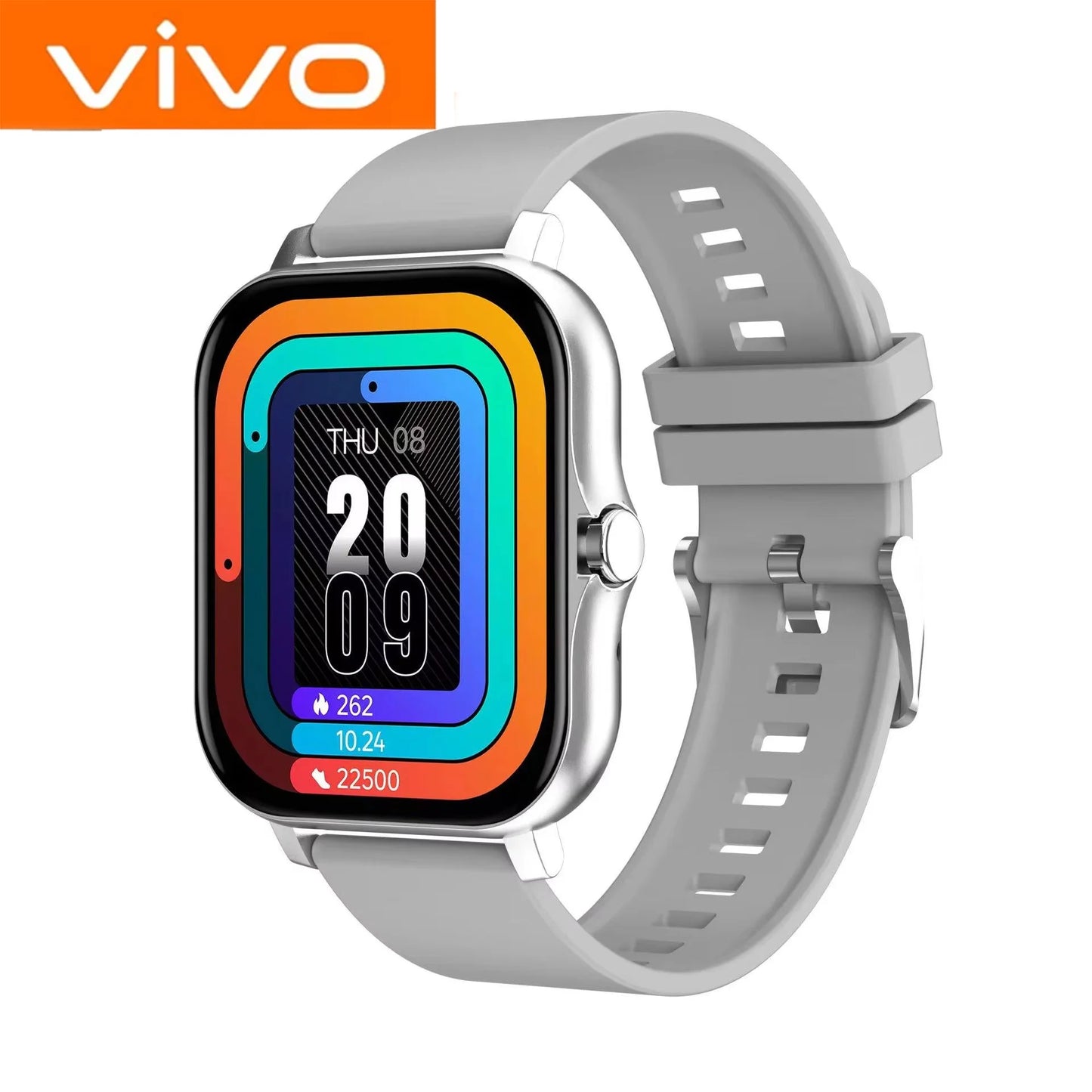 VIVO Smart Watch  Android iPhone 2.01 Inch HD Display Answer Make Call Message Preview Sport Modes DIY Dial Weather Forecast For