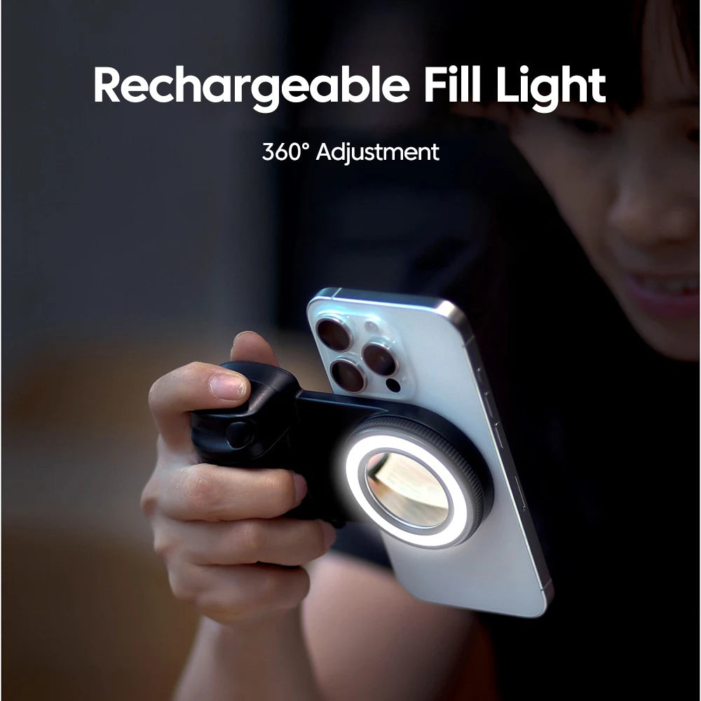 Magnetic Smartphone Selfie Fill Light Selfie Camera Handheld Bluetooth Live Video Vlog Assistant For Phone Live Video Light