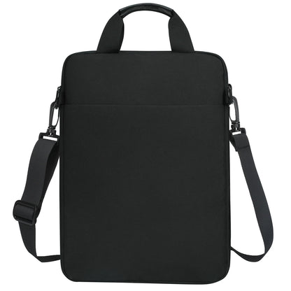13.3-inch vertical black laptop bag with multiple pockets, suitable for organizing documents, tablet computer, inner bag, handba