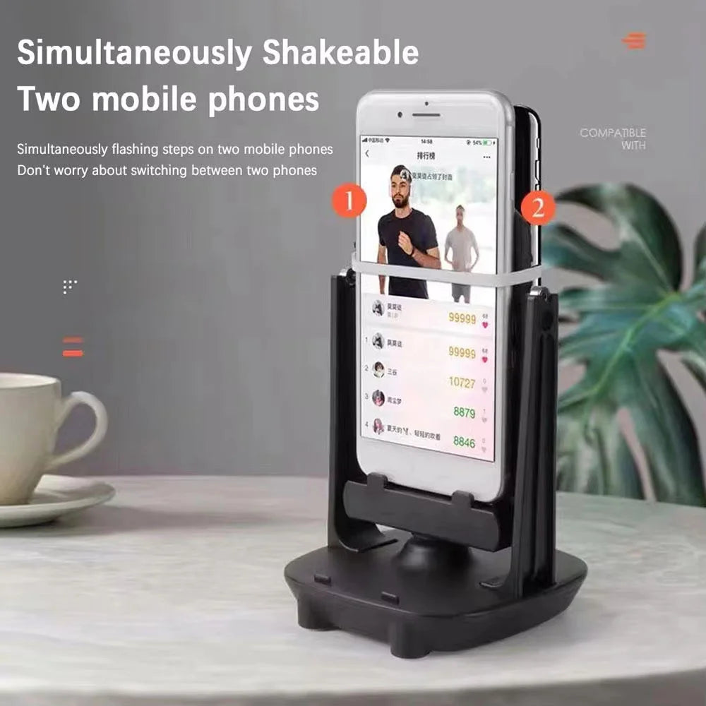 Desktop Walking Swing Shaker Mobile Phone Holder Automatic Device Shake Phone Wiggler Pedometer Brush Stepper For All Smartphone