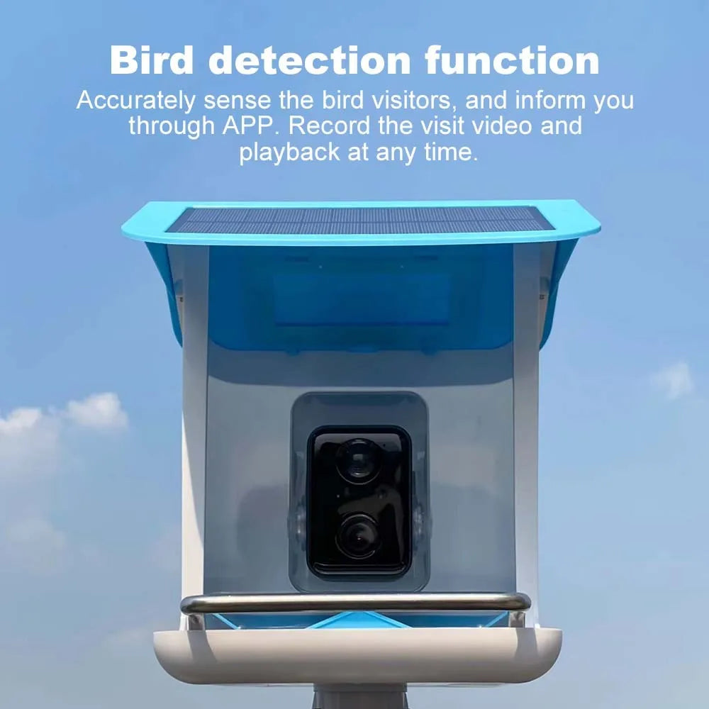 Smart Bird Feeder With Camera For Outside Bird Watching Feeder Camera AI Recognizes Bird Species With Solar Powered