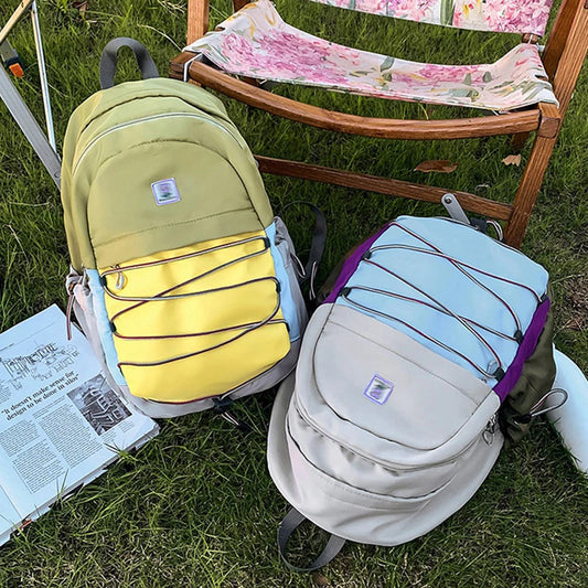 Large-capacity backpack, suitable for laptops under 15 inches,short travel backpack,outdoor hiking backpack,color-blocked