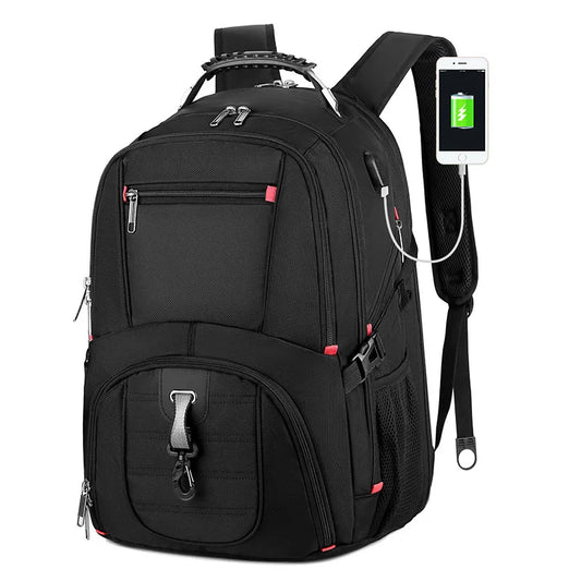 Large Travel Laptop Backpack, Business Anti Theft Slim Sturdy 15.6 Inch Laptop Backpack with USB Charging Port, Waterproof Colle