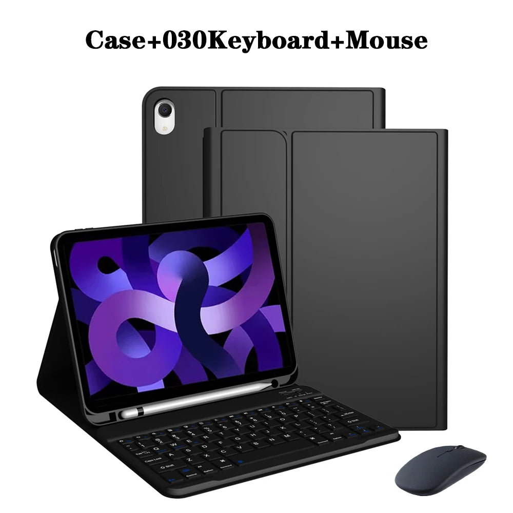 Tablet Case for iPad Air 11 inch(M2/M3/M4),Detachable Keyboard Case for iPad Air 4th/5th Gen 10.9 lnch with Case Pencil Holder