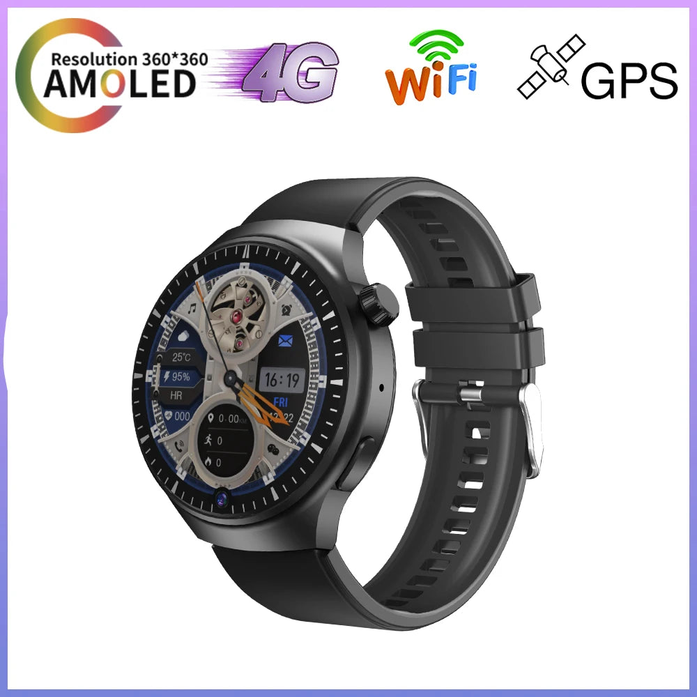 SERVO KOM11 4G LTE Smartwatch Phone One SIM Card Android System Front Camera Face Unlcok WiFi Waterproof Touch Screen Smartphone