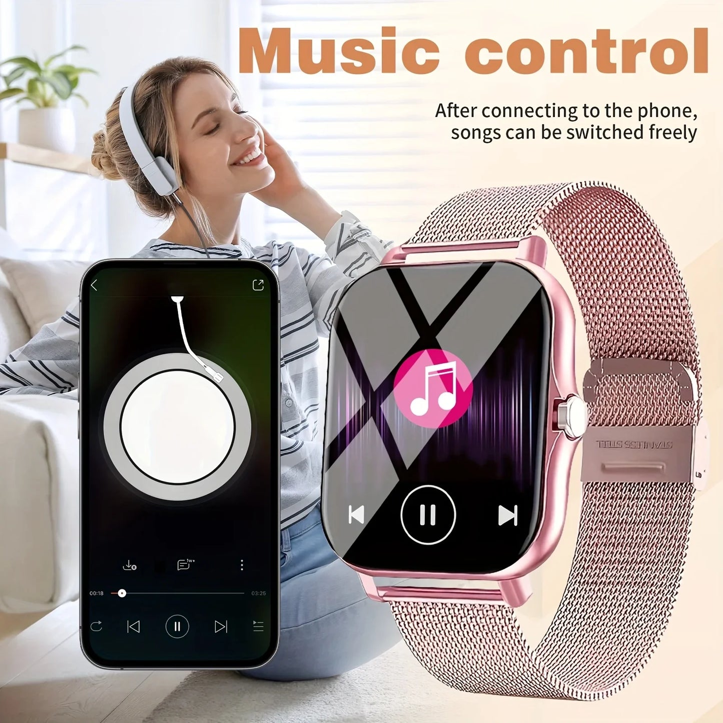 New Smart Watch - Stylish Wireless Calling Simple Design for Men