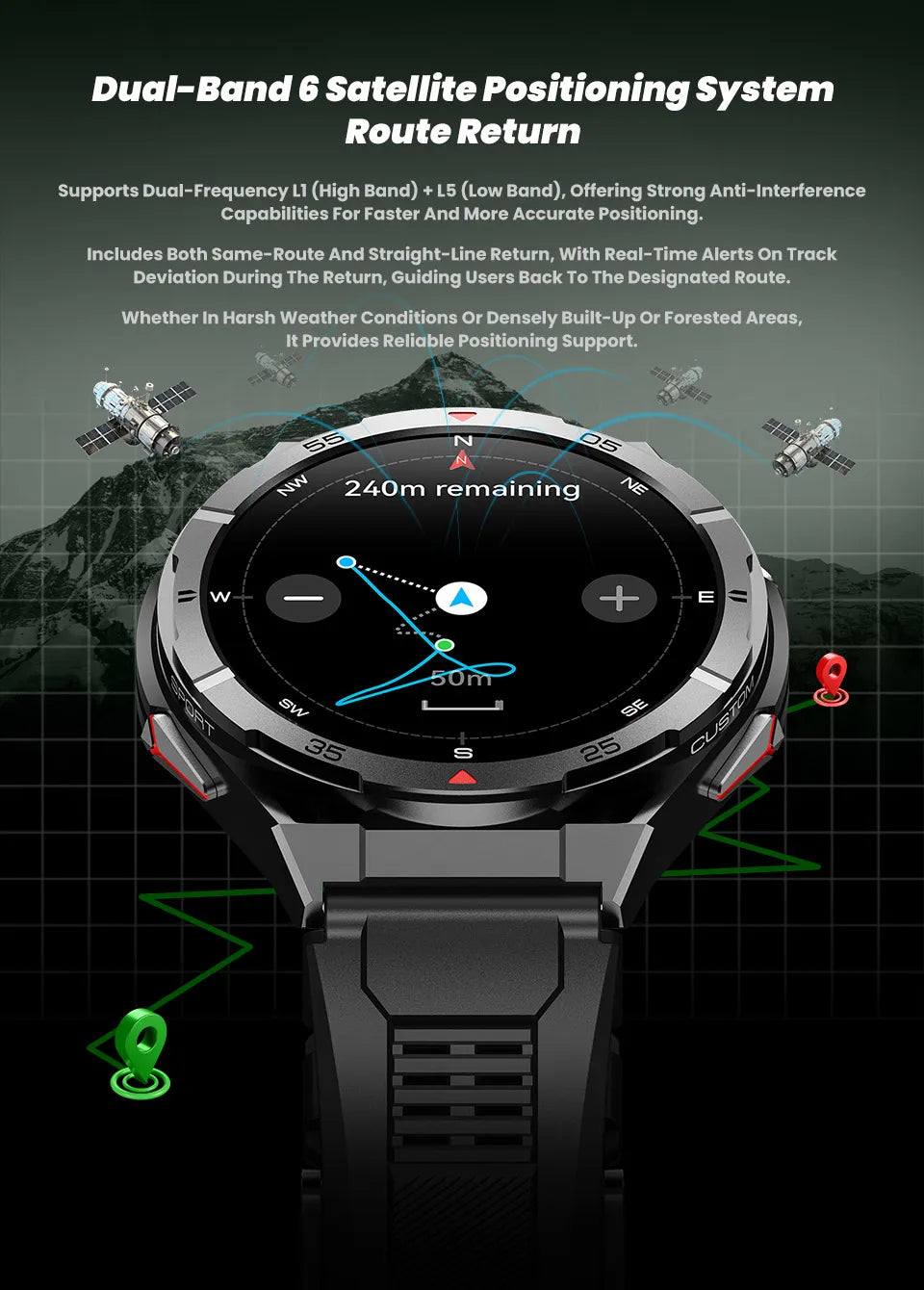 Smart Watches for iOS and Android Supports Bluetooth Calls GPS Positioning All-day Heart Rate Monitoring 100 + Sports Modes