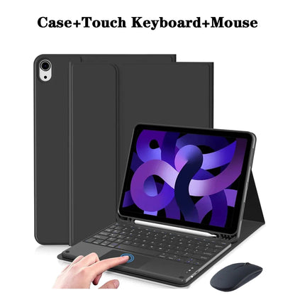 Tablet Case for iPad Air 11 inch(M2/M3/M4),Detachable Keyboard Case for iPad Air 4th/5th Gen 10.9 lnch with Case Pencil Holder