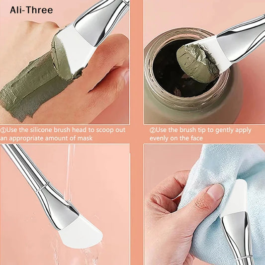 Soft Head Makeup Silicone Facial Mask Brush Professional Mud Cream Brushes Diy Skin Care Foundation Gel Cosmetic Beauty Tool