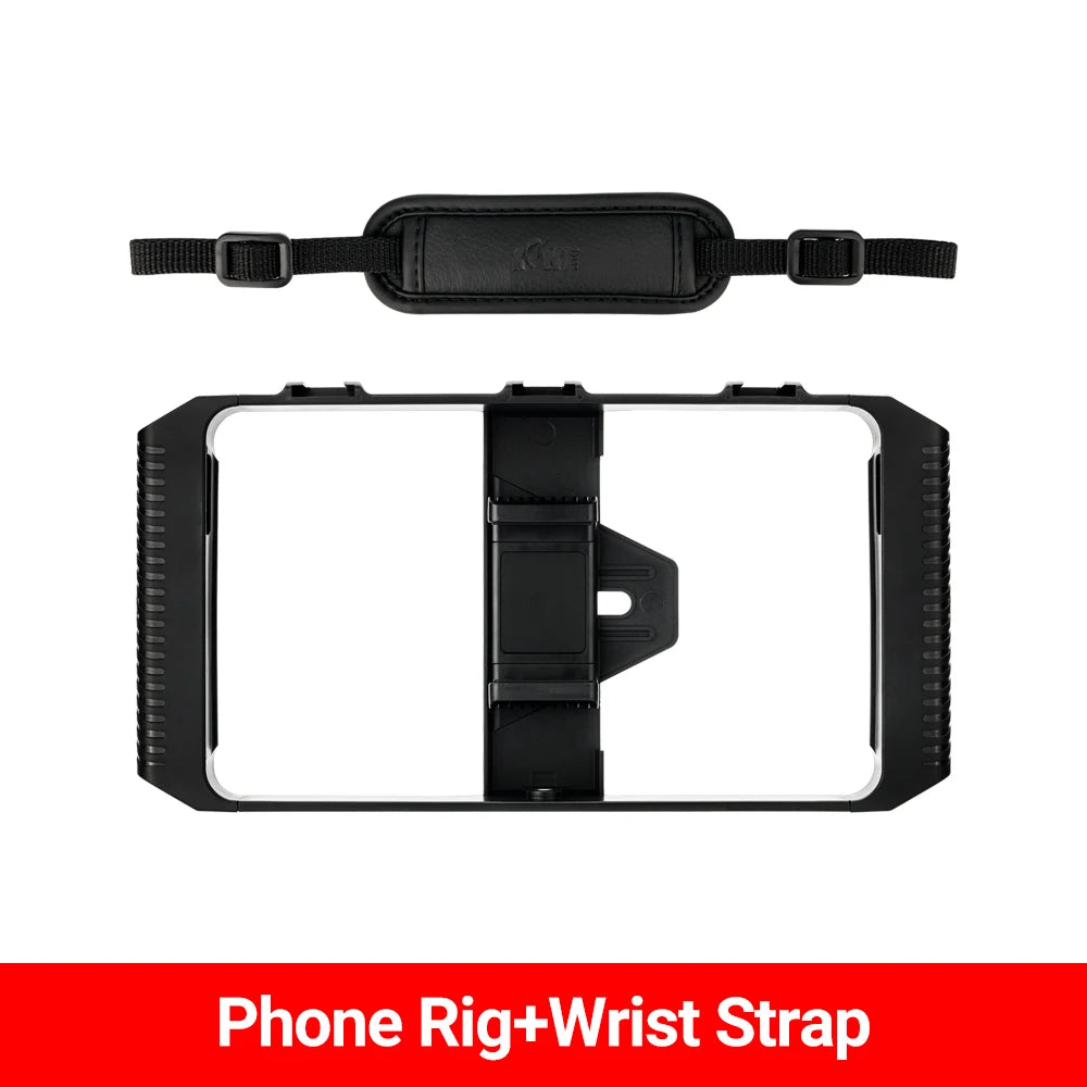 Smartphone Video Rig Cellphone Video Stabilizer Handheld Tripod Mount Hand Grip Filmmaking Vlog Shooting Case for iPhone Android