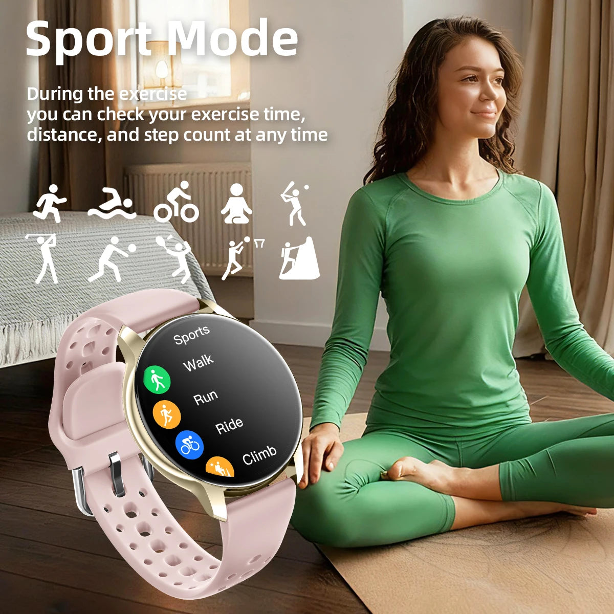 NEW Hot Smartwatch 1.46''Touch Screen Bluetooth Call Voice Assistant Camera Music Control Information Push for Men Women Gifts