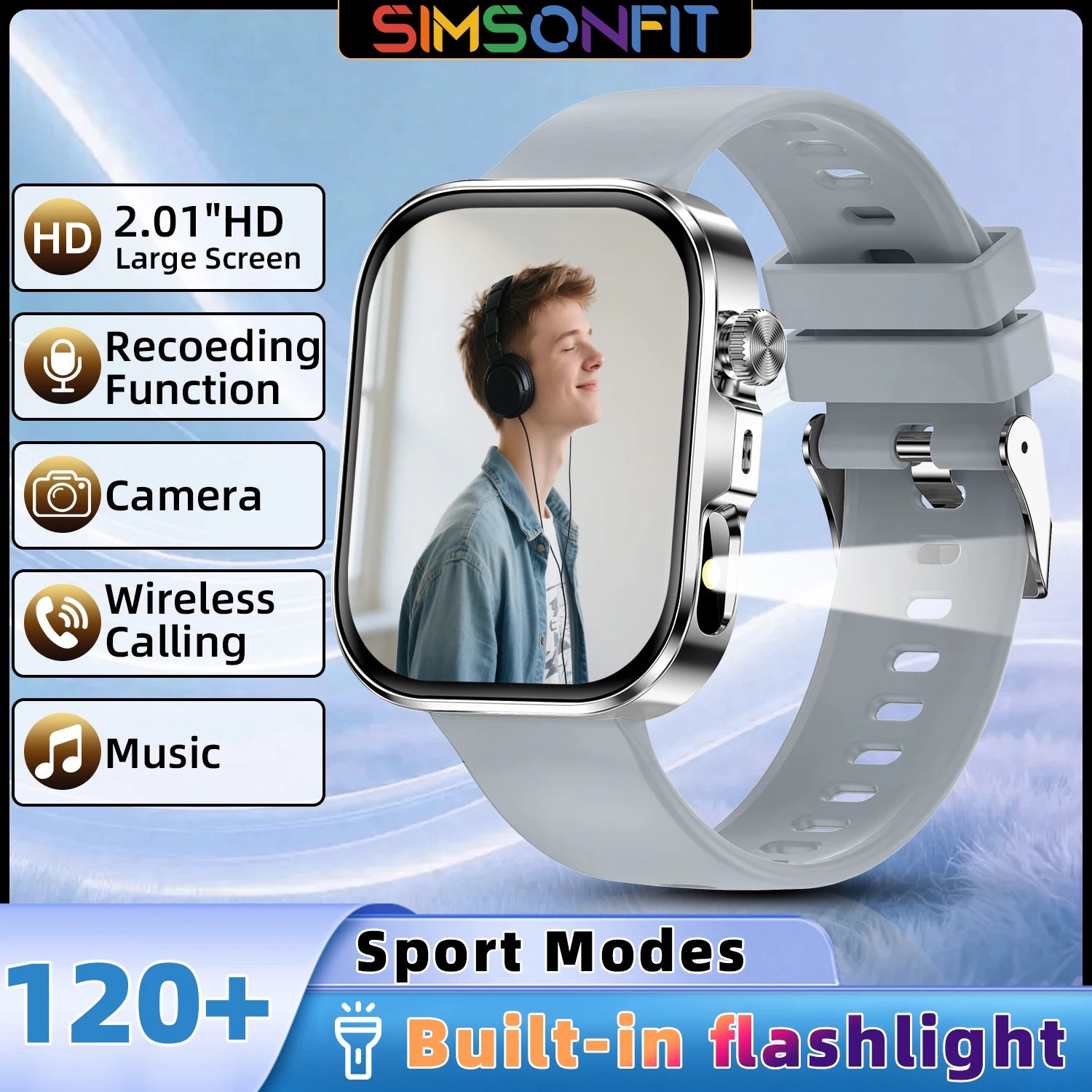 New Fashion Smart Watch for Android/IOS 2.01'Display Voice Assistant Bluetooth Call Phone Answer Sport Fitness Tracker Men Women