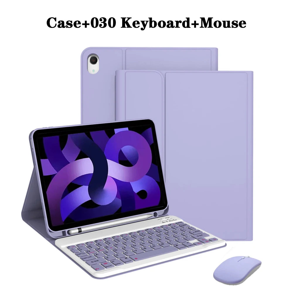 Tablet Case for iPad Air 11 inch(M2/M3/M4),Detachable Keyboard Case for iPad Air 4th/5th Gen 10.9 lnch with Case Pencil Holder