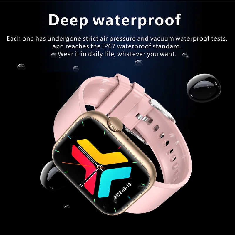 New Smart Watch For Men Full Touch Screen Bluetooth Call Waterproof Watches Sport Fitness Tracker Smartwatches Lady Reloj Mujer
