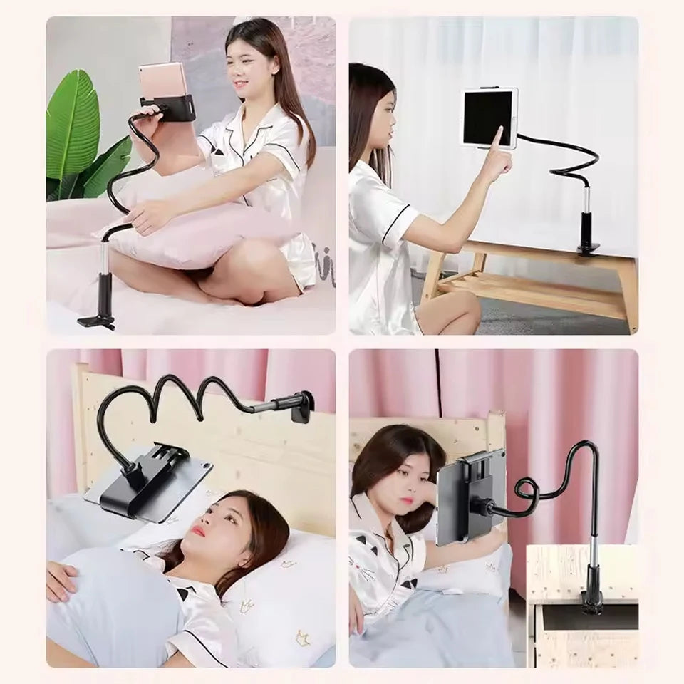 Lazy tablet computer bracket Bed Adjustable Flexible Arm Tablets Mount Clamp on Table For iPad Air Mini Or Other 4-10.6" Devices