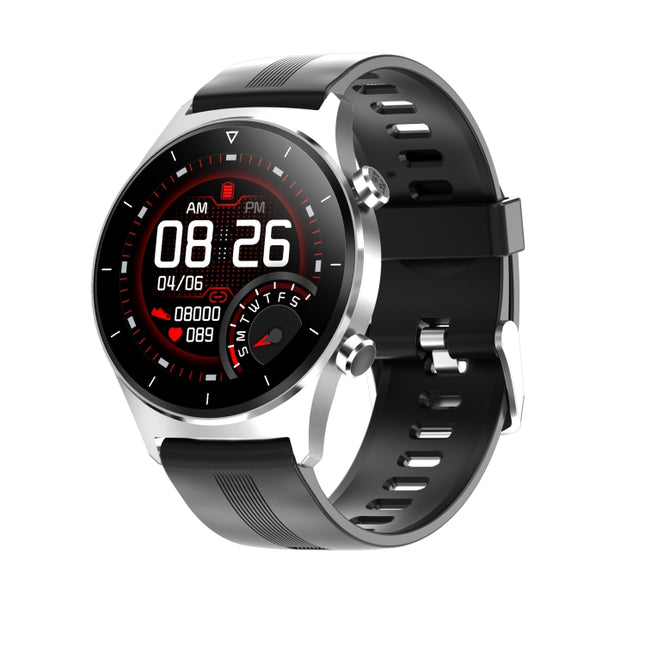 E13 1.28 inch IPS Color Screen Smart Watch, IP68 Waterproof, Silicone Watchband,Support Heart Rate Monitoring/Blood Pressure Monitoring/Blood Oxygen Monitoring/Sleep Monitoring