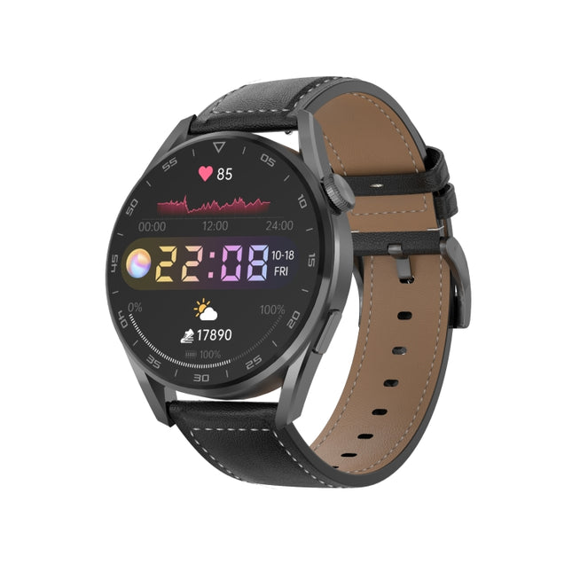 DT3pro 1.36 inch Color Screen Smart Watch, IP67 Waterproof,Leather Watchband,Support Bluetooth Call/Heart Rate Monitoring/Blood Pressure Monitoring/Blood Oxygen Monitoring/Sleep Monitoring