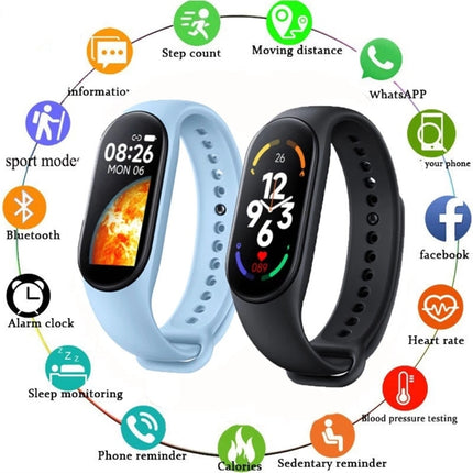 M7 0.96 inch Color Screen Smart Watch,Support Heart Rate Monitoring/Blood Pressure Monitoring