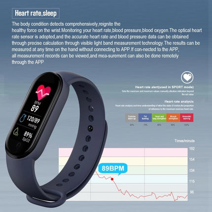 M7 0.96 inch Color Screen Smart Watch,Support Heart Rate Monitoring/Blood Pressure Monitoring