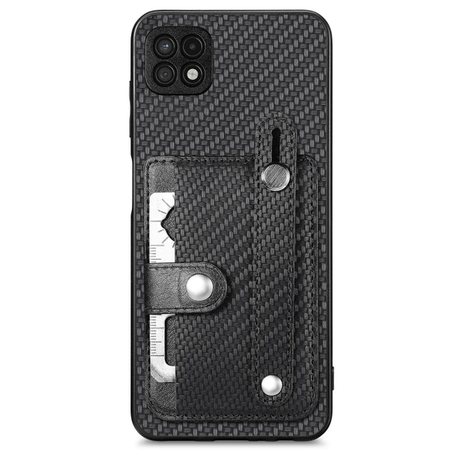 Wristband Kickstand Wallet Back Phone Case with Tool Knife