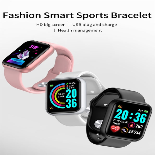 D20 1.3inch IPS Color Screen Smart Watch IP67 Waterproof,Support Call Reminder /Heart Rate Monitoring/Blood Pressure Monitoring/Sedentary Reminder