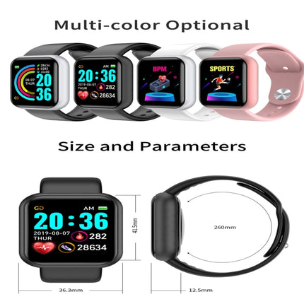 D20 1.3inch IPS Color Screen Smart Watch IP67 Waterproof,Support Call Reminder /Heart Rate Monitoring/Blood Pressure Monitoring/Sedentary Reminder