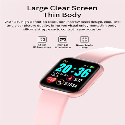 D20 1.3inch IPS Color Screen Smart Watch IP67 Waterproof,Support Call Reminder /Heart Rate Monitoring/Blood Pressure Monitoring/Sedentary Reminder