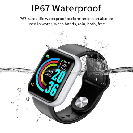 D20 1.3inch IPS Color Screen Smart Watch IP67 Waterproof,Support Call Reminder /Heart Rate Monitoring/Blood Pressure Monitoring/Sedentary Reminder
