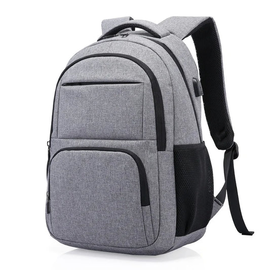 Women Men Large Capacity Wear-resistant Laptop Backpack College School Bag Male Travel Business Backpack Grey Black