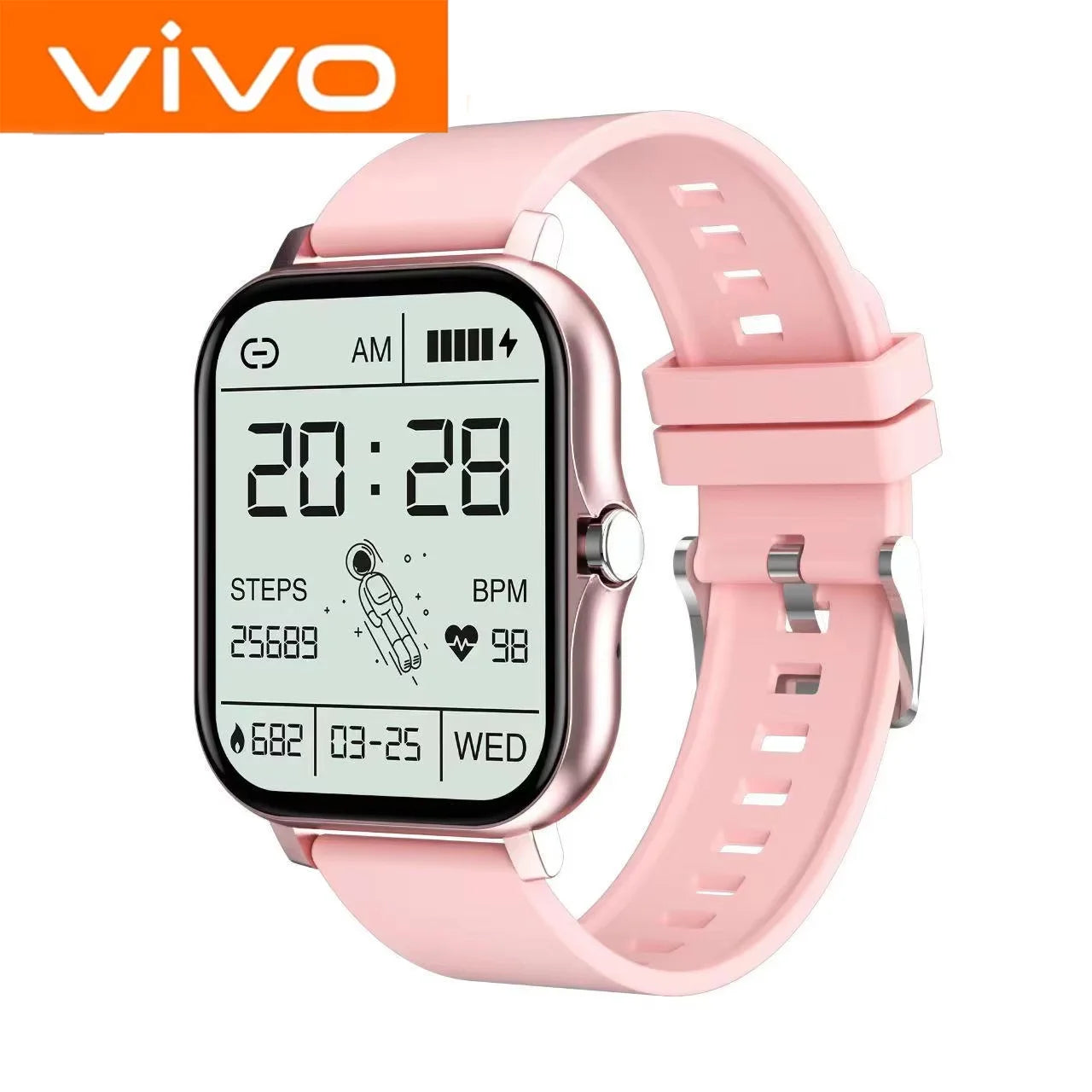 VIVO Smart Watch  Android iPhone 2.01 Inch HD Display Answer Make Call Message Preview Sport Modes DIY Dial Weather Forecast For