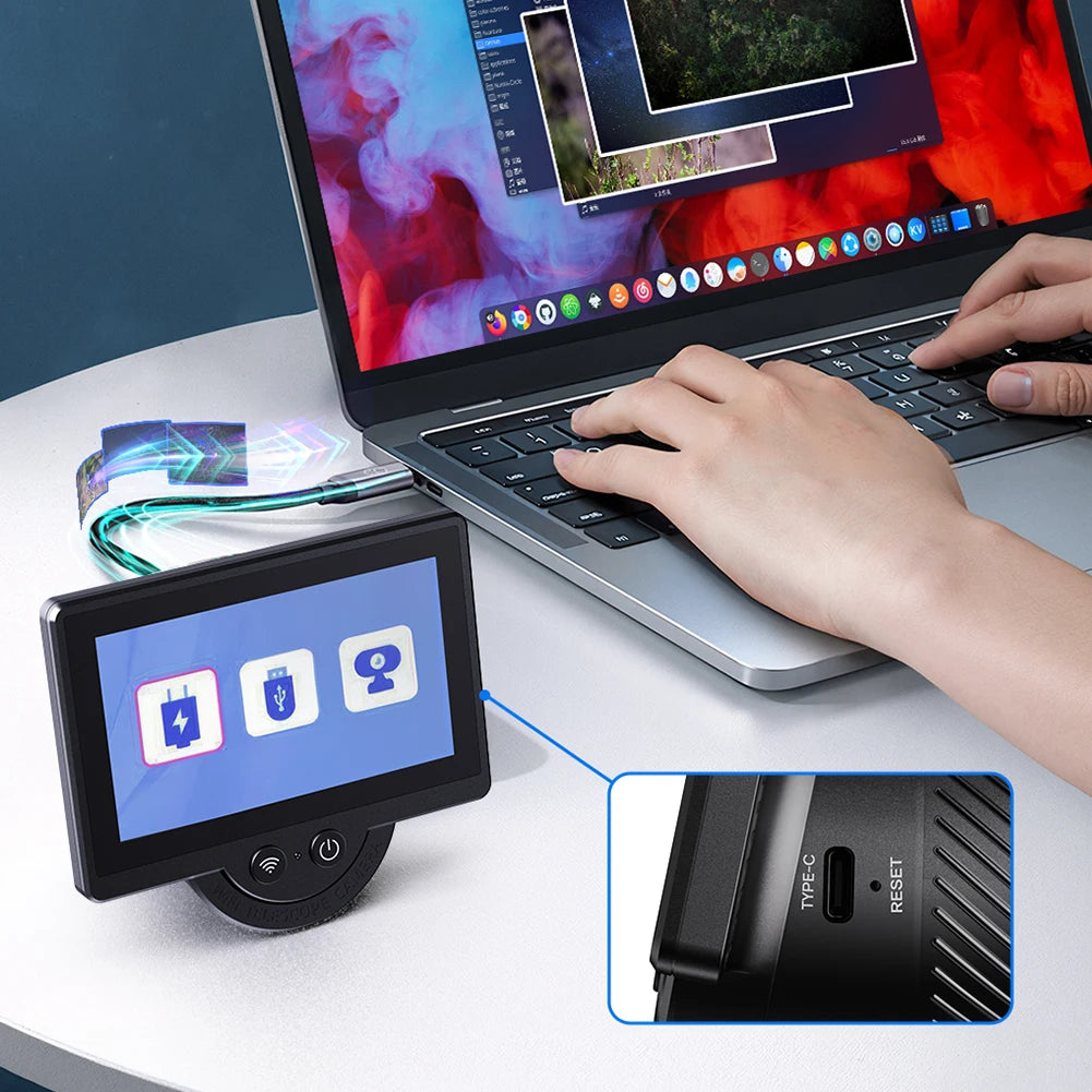 WiFi Telescope Camera Eyepiece 1080P Digital Eyepiece with 4.3 Inch IPS Screen Astronomical Telescope Accessories