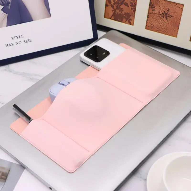 【Self-Adhesive Mouse Bag Notebook Computer Data Cable Hard Disk Storage Bag Cloth Storage Pouch】