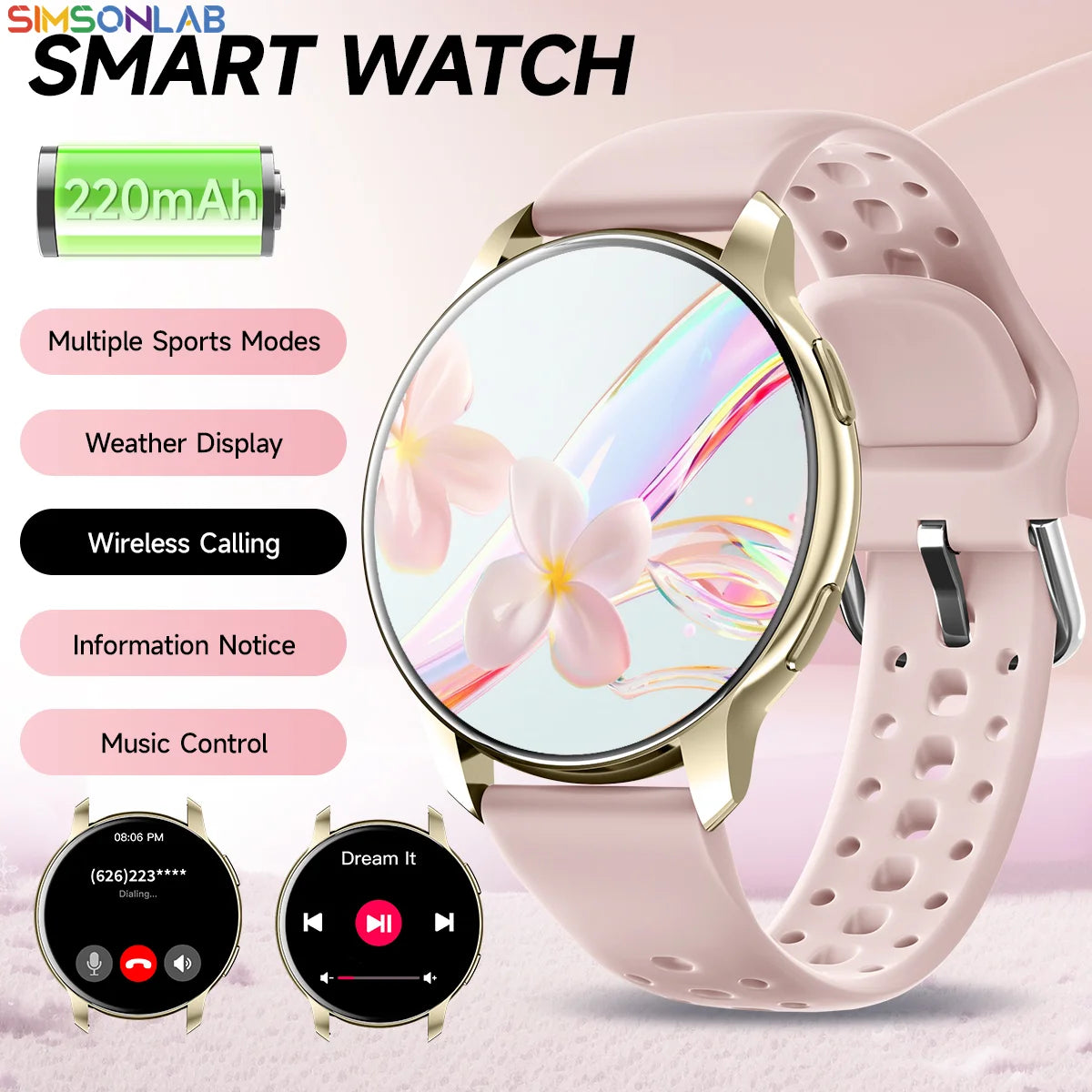 NEW Hot Smartwatch 1.46''Touch Screen Bluetooth Call Voice Assistant Camera Music Control Information Push for Men Women Gifts