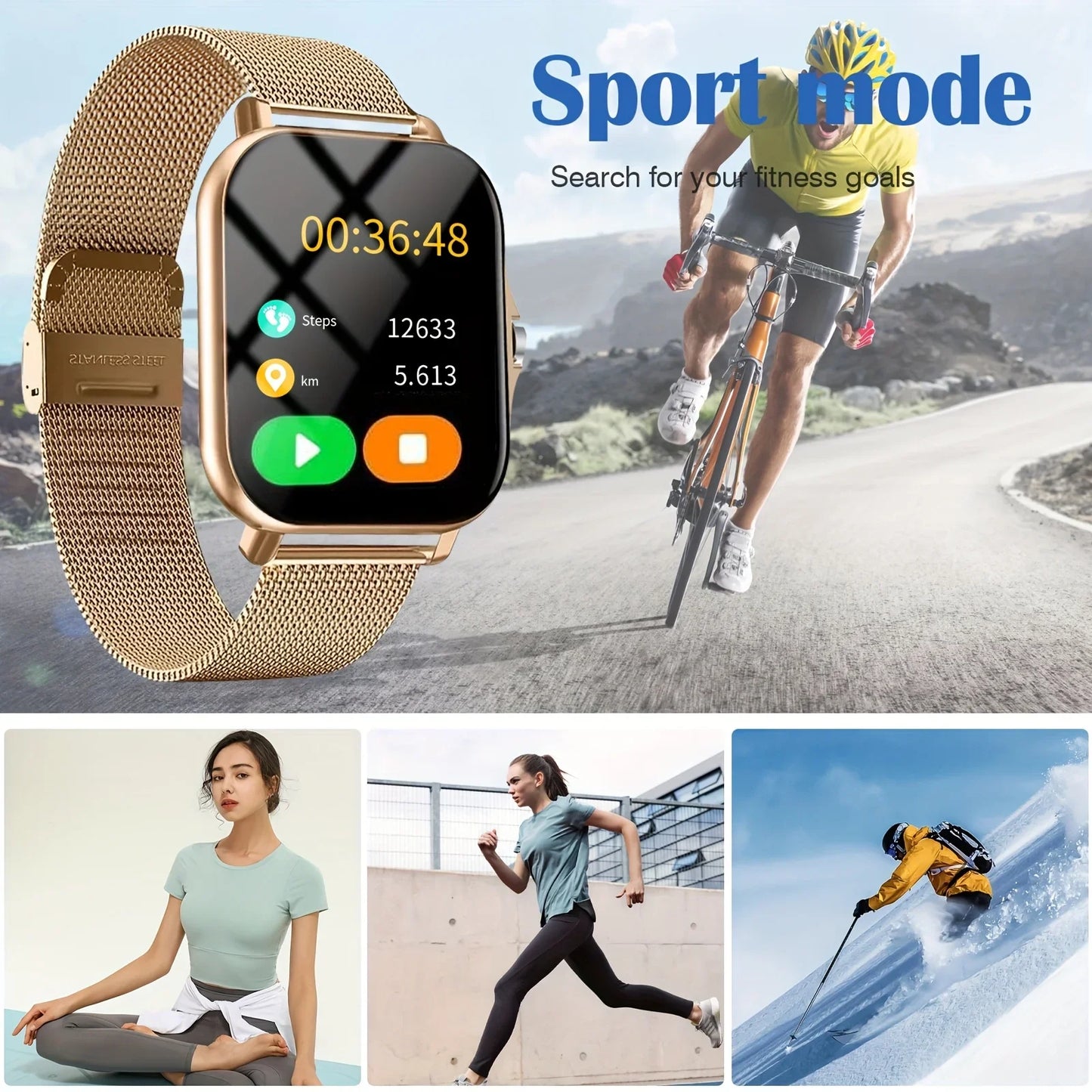 New Smart Watch - Stylish Wireless Calling Simple Design for Men