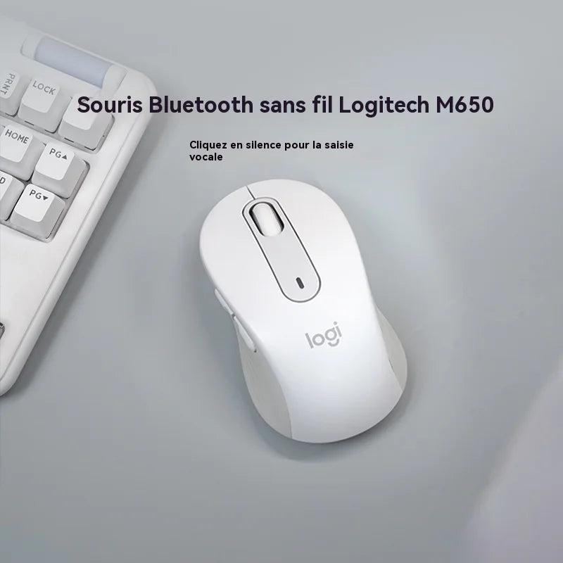 Logitech M650/M650L office laptop mouse, with a slim and portable design, making it easy to carry around for commuting.